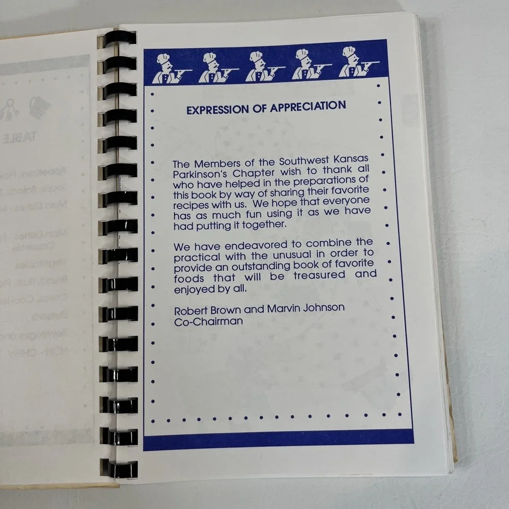VTG Book Of Favorite‎ Recipes/Southwest Kansas Parkinson Chapter Of APDA 1990's